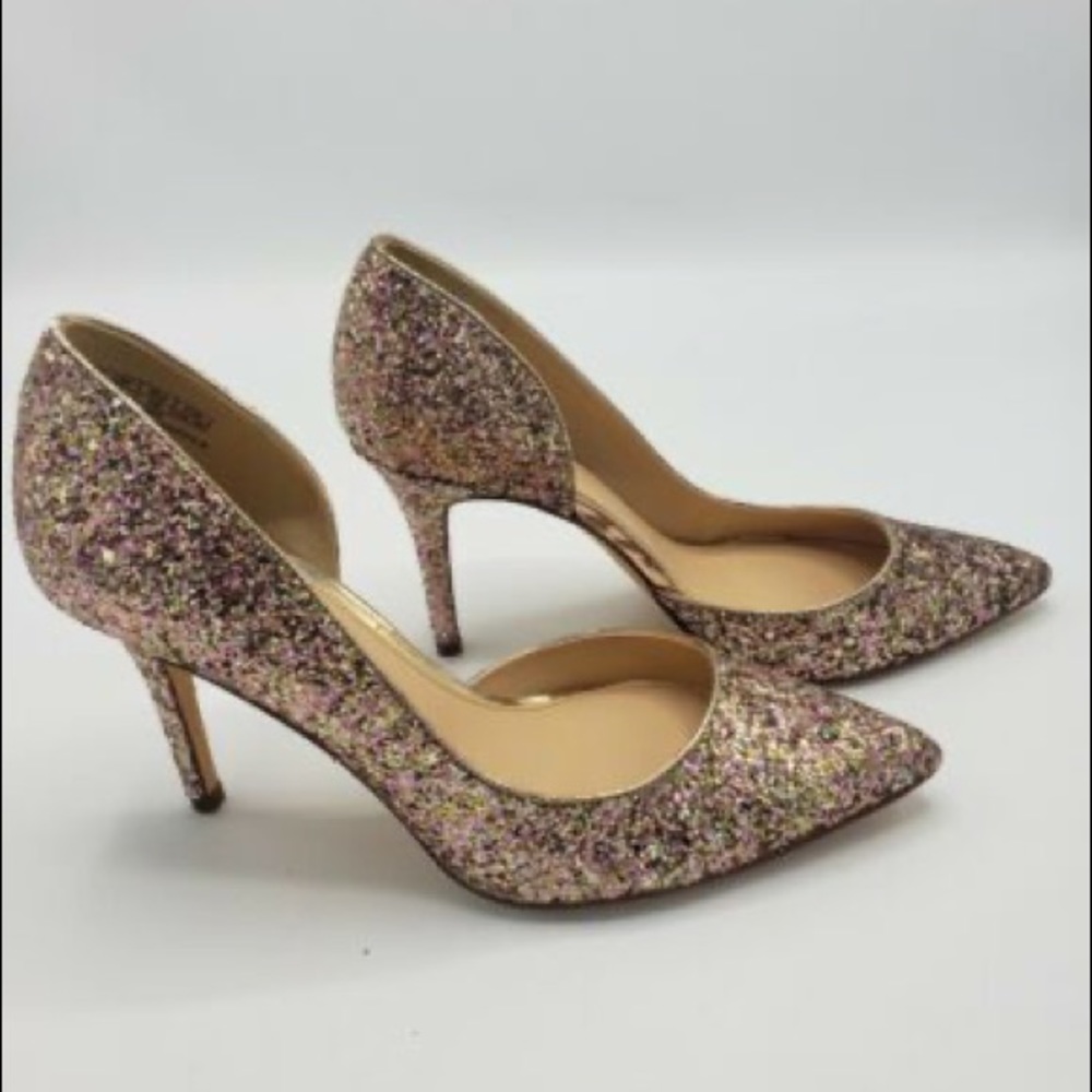 Jenn Ardor Selene Pointed Champagne Sparkle Pump